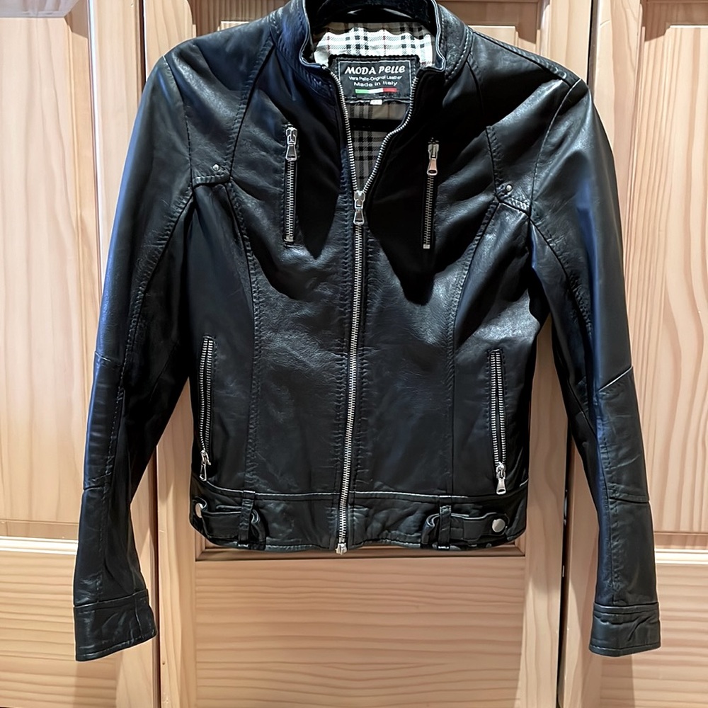 GENUINE Italian leather jacket. Mint condition.